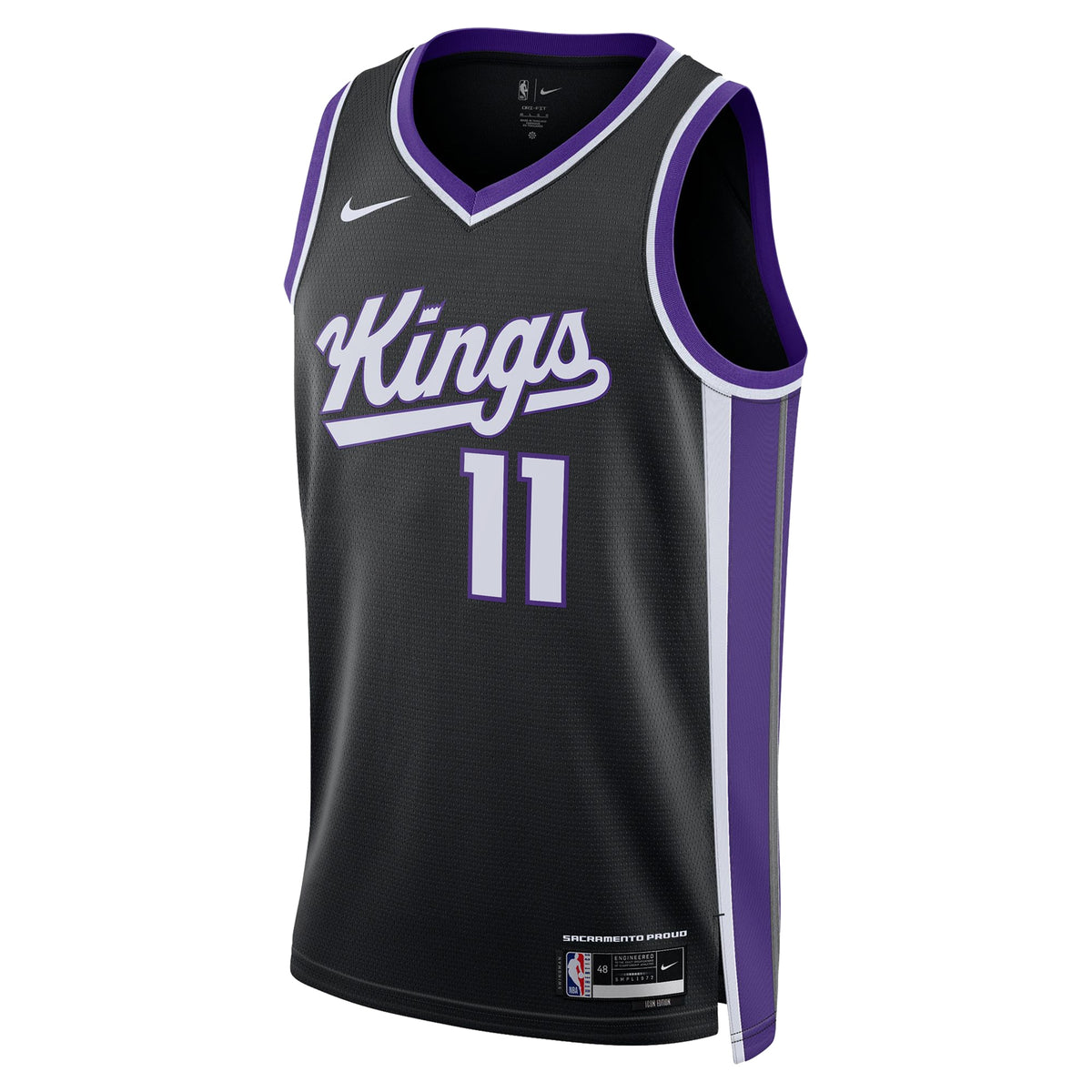 Sacramento Kings Nike Icon Edition Swingman Jersey - Black - Domantas Sabonis - Unisex