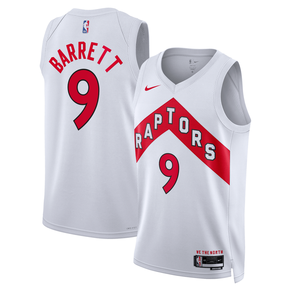 Toronto Raptors Nike Association Edition Swingman Jersey - White - RJ Barrett - Unisex