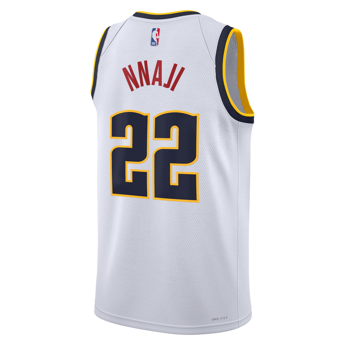 Denver Nuggets Nike Association Edition Swingman Jersey - White - Zeke Nnaji - Unisex