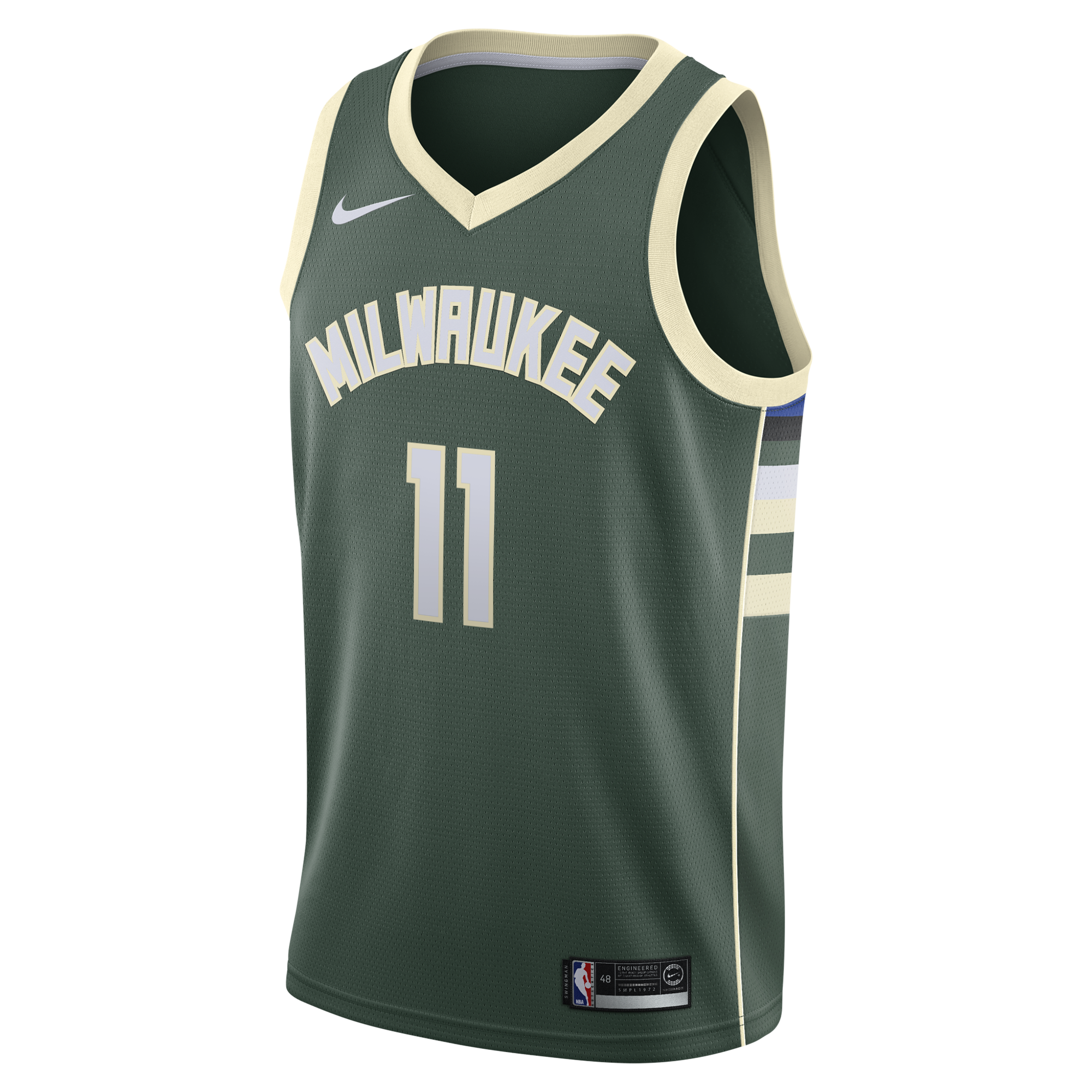 Milwaukee Bucks Nike Icon Edition Swingman Jersey - Hunter Green - Tyler Herro - Youth
