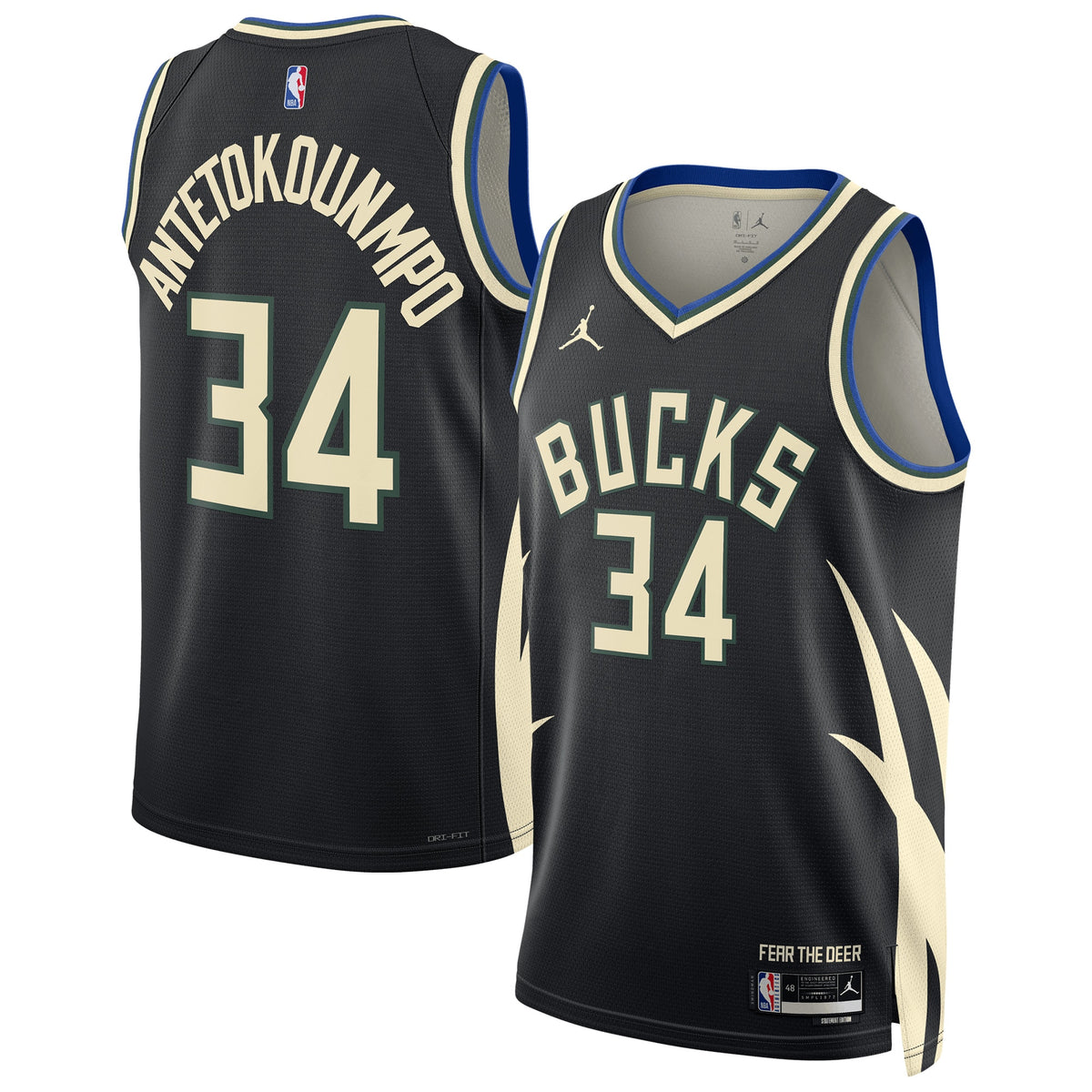 Milwaukee Bucks Giannis Antetokounmpo Nike Jordan Dri-FIT NBA Swingman Jersey - Mens