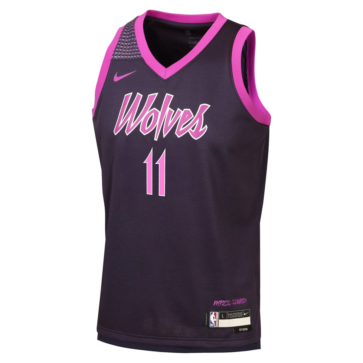 Minnesota Timberwolves Nike 2025/26 City Edition Swingman Jersey - Black - Naz Reid - Youth