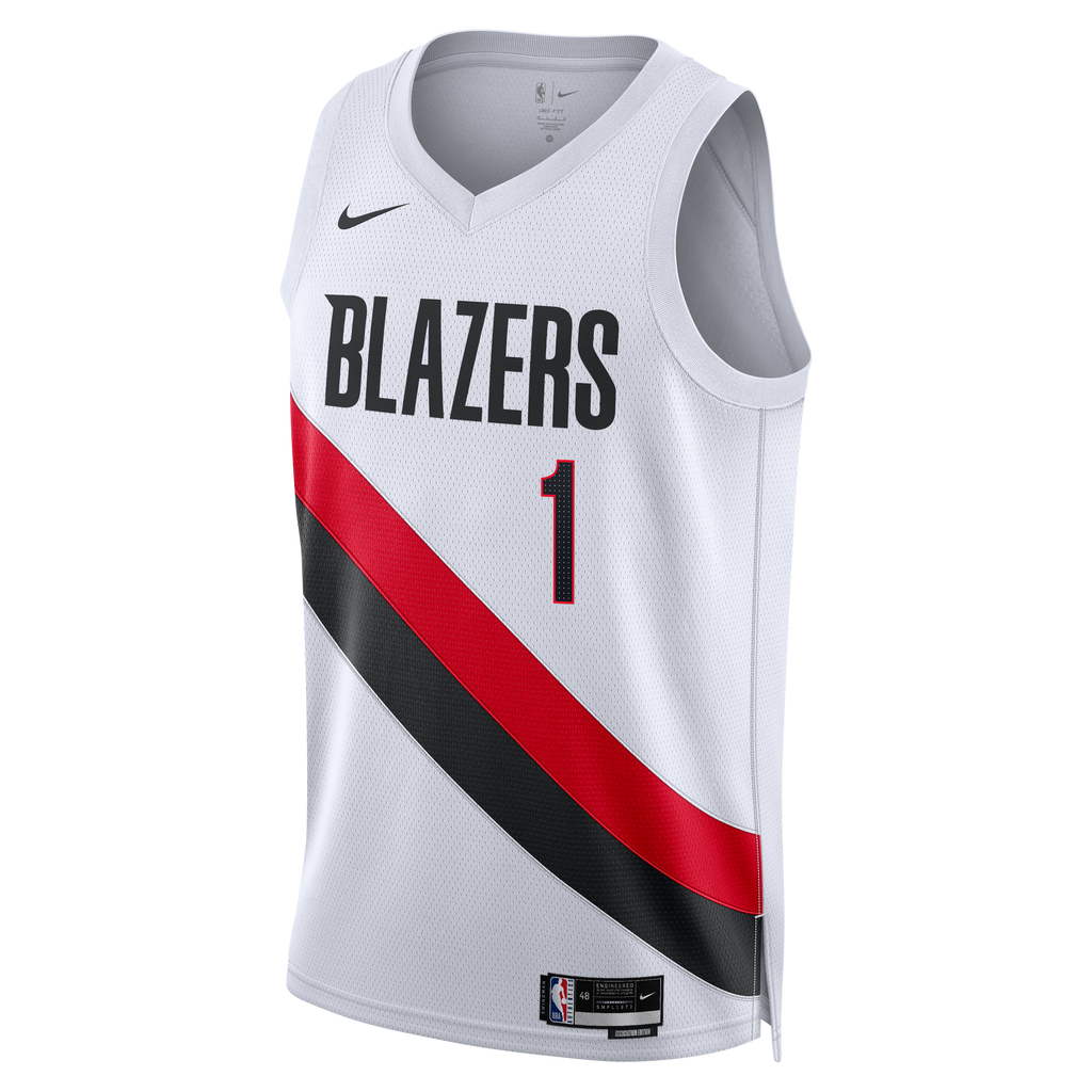 Portland Trail Blazers Nike Replica Association Edition Swingman Jersey - White - Ja Morant - Unisex