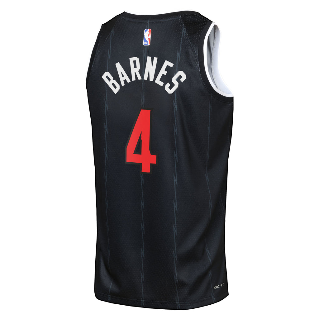 Toronto Raptors Nike 2025/26 City Edition Swingman Jersey - Black - Scottie Barnes - Youth