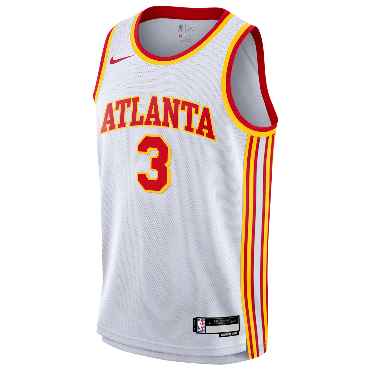 Atlanta Hawks Nike Association Edition Swingman Jersey - White - CJ McCollum - Youth