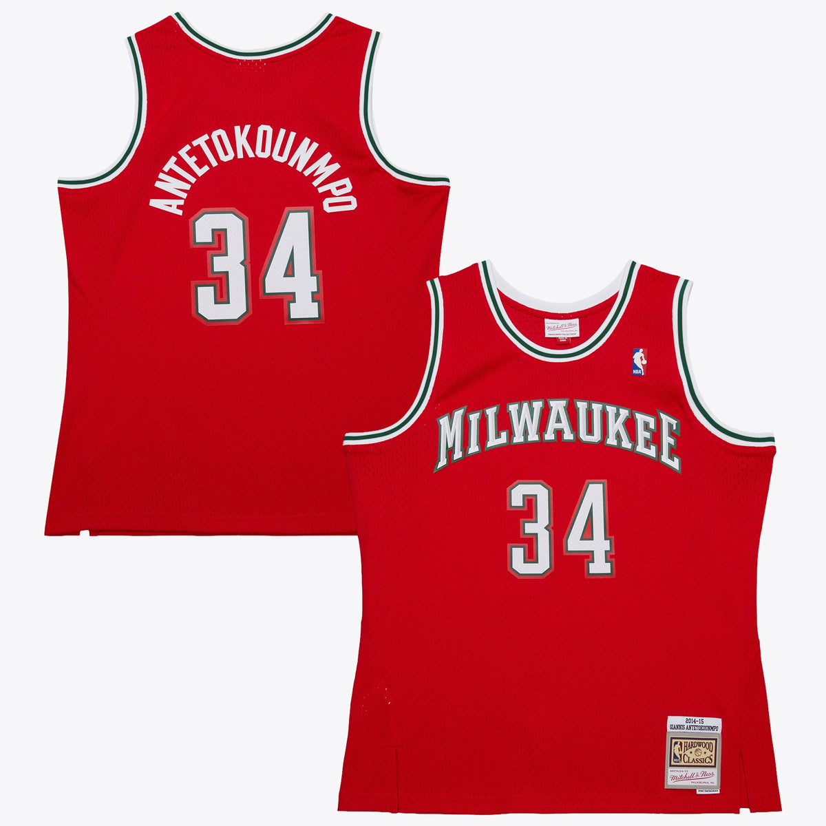 Milwaukee Bucks Mitchell & Ness Giannis Antetokounmpo 2014 Dark Alternate Authentic Jersey - Red