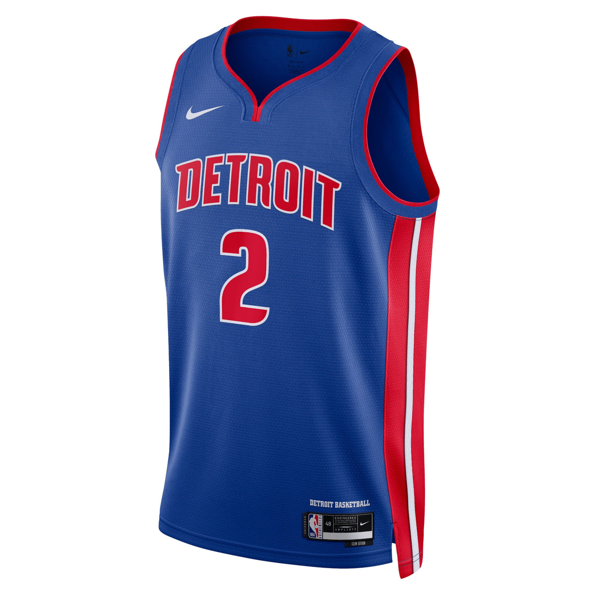 Detroit Pistons Nike Icon Edition Swingman Jersey - Blue - Cade Cunningham - Unisex