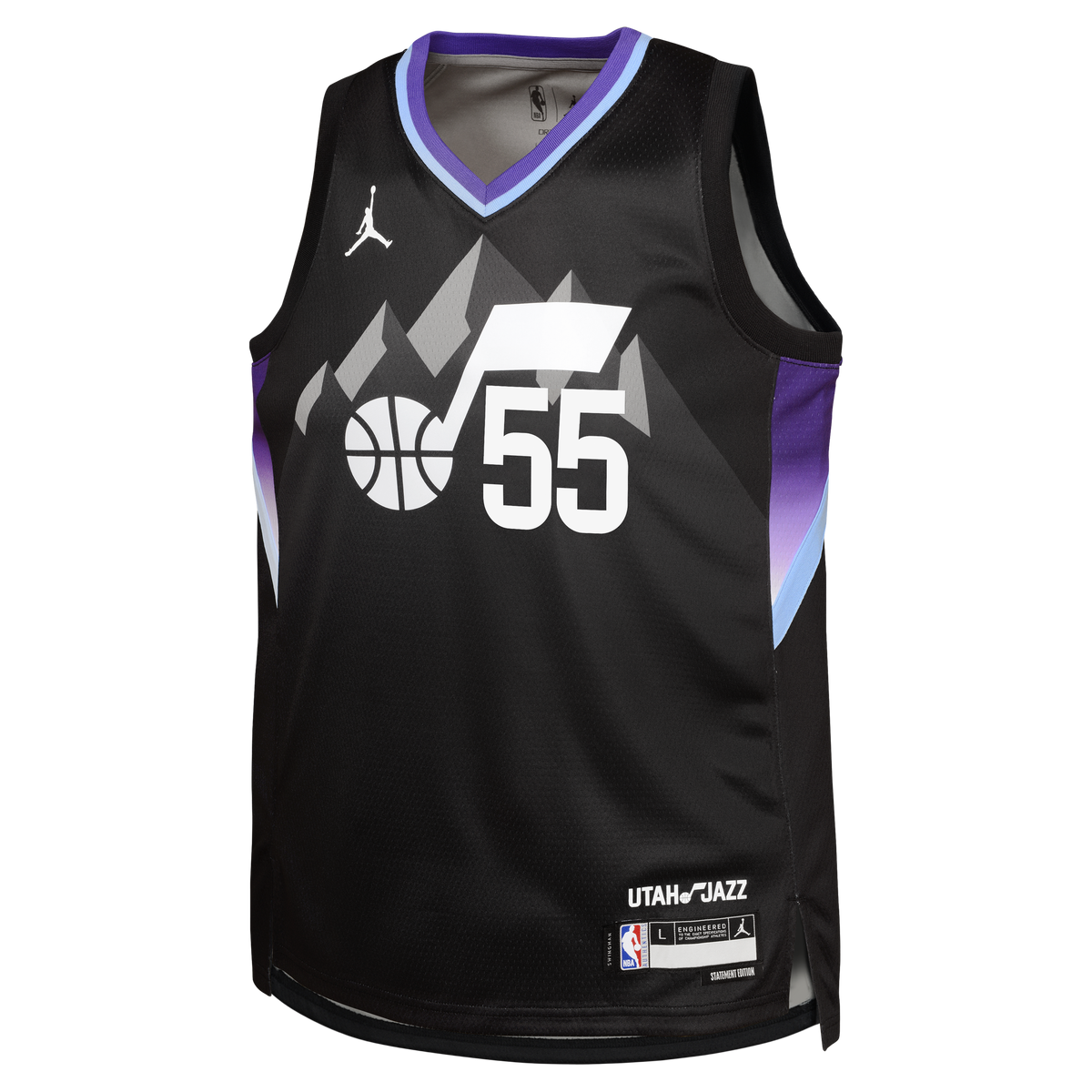 Utah Jazz Jordan Brand Statement Edition Swingman Jersey - Black - John Konchar - Youth