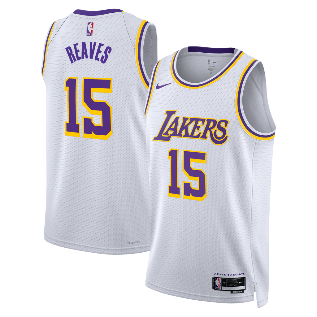 Los Angeles Lakers Nike Association Edition Swingman Jersey - White - Austin Reaves - Unisex