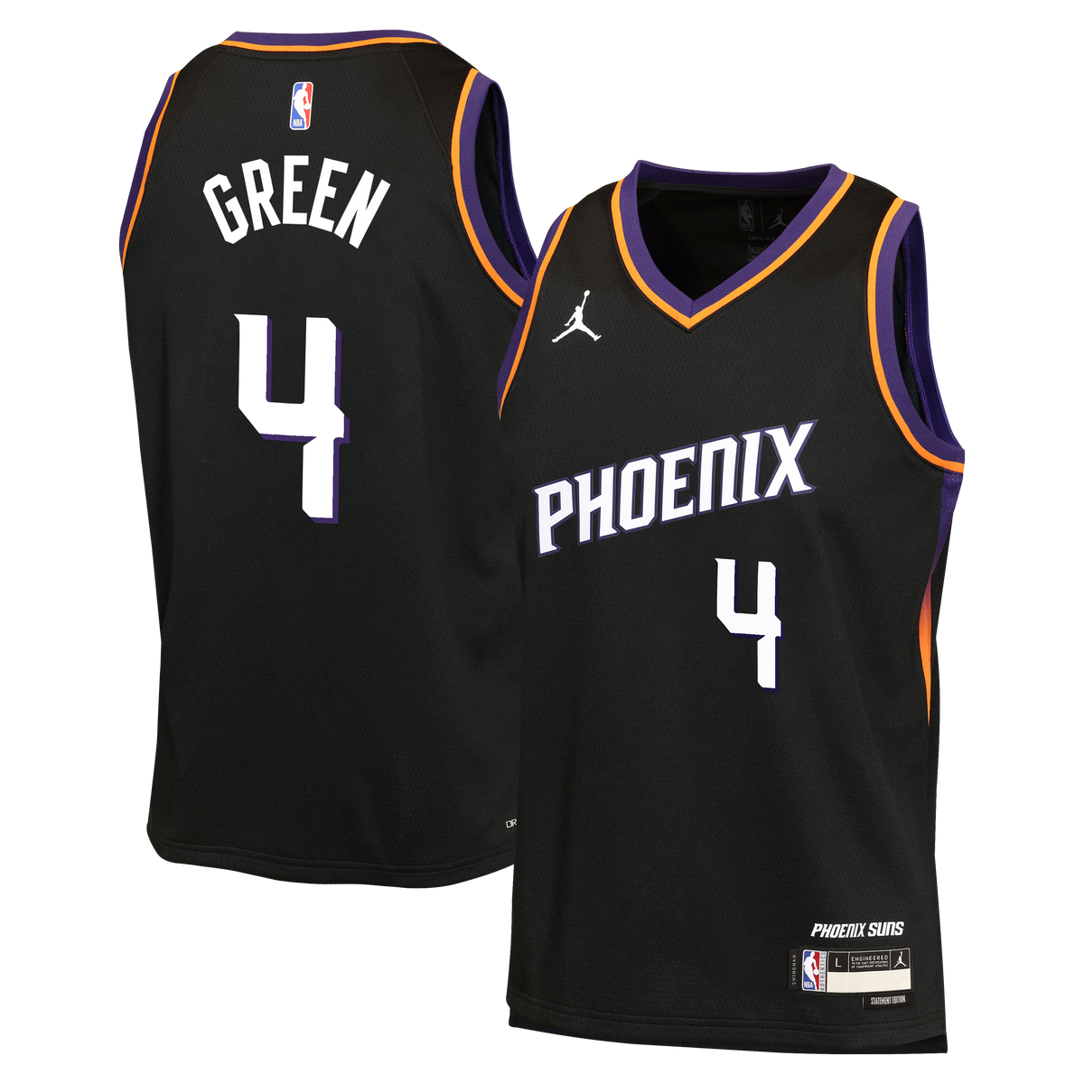Phoenix Suns Jordan Brand Statement Edition Jersey - Black - Jalen Green - Youth
