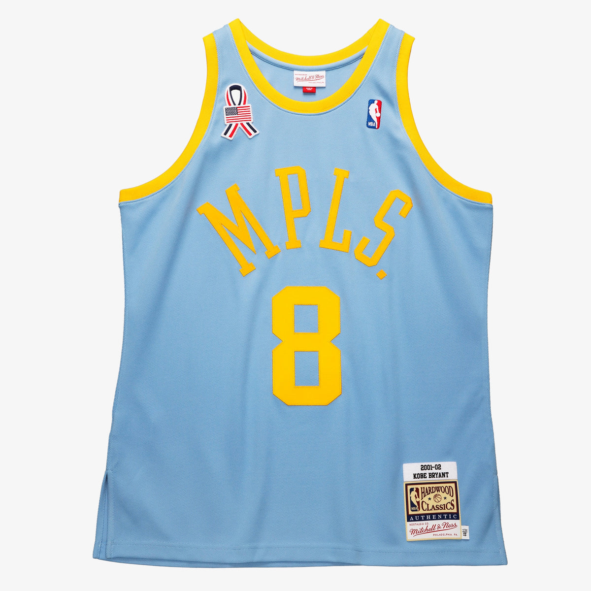 Men's Mitchell & Ness Kobe Bryant Powder Blue Los Angeles Lakers 2001/02 Hardwood Classics Authentic Player Jersey