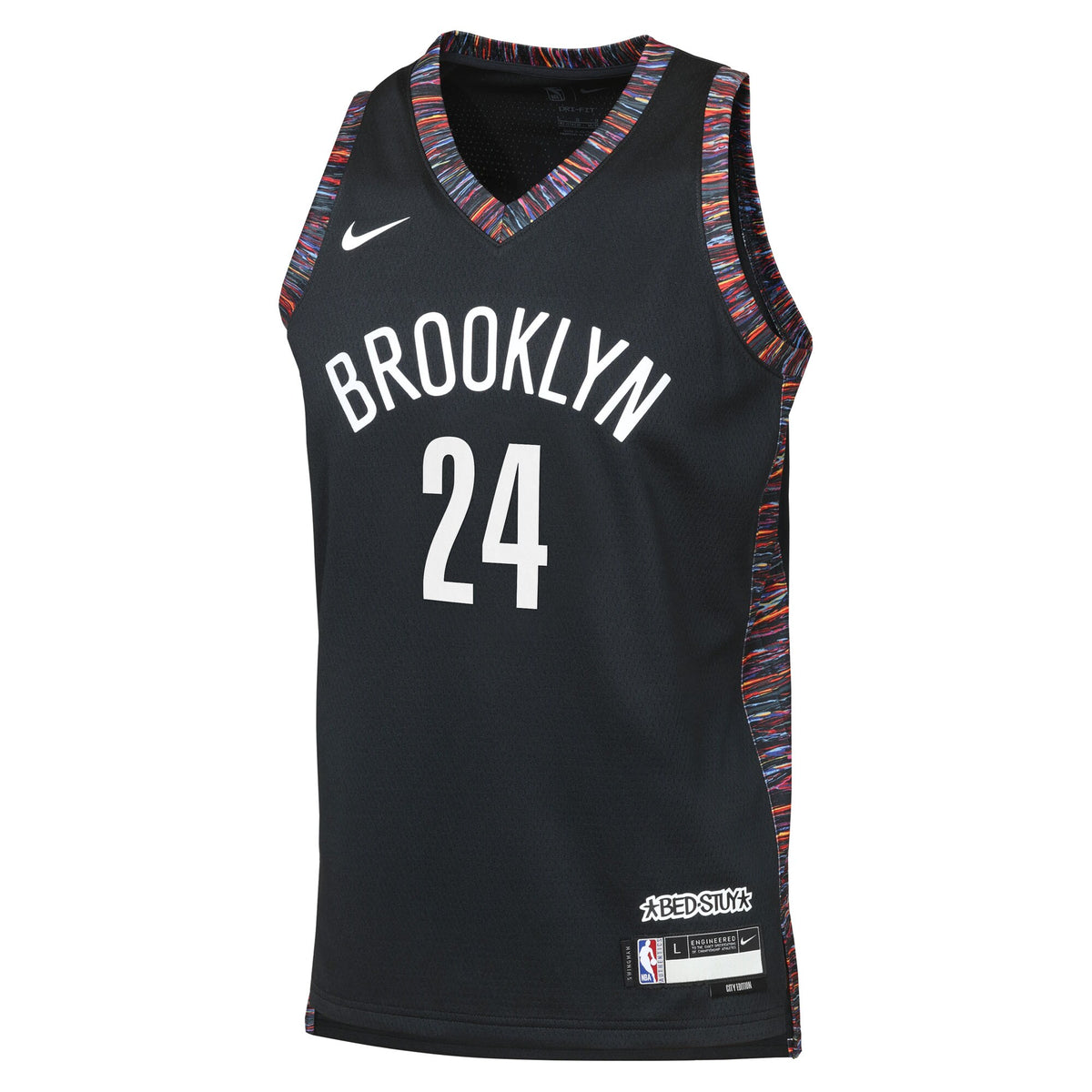 Brooklyn Nets Nike 2025/26 City Edition Swingman Jersey - Black - Cam Thomas - Youth