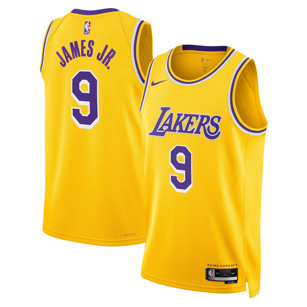 Los Angeles Lakers Nike Icon Swingman Jersey - Gold - Bronny James - Unisex