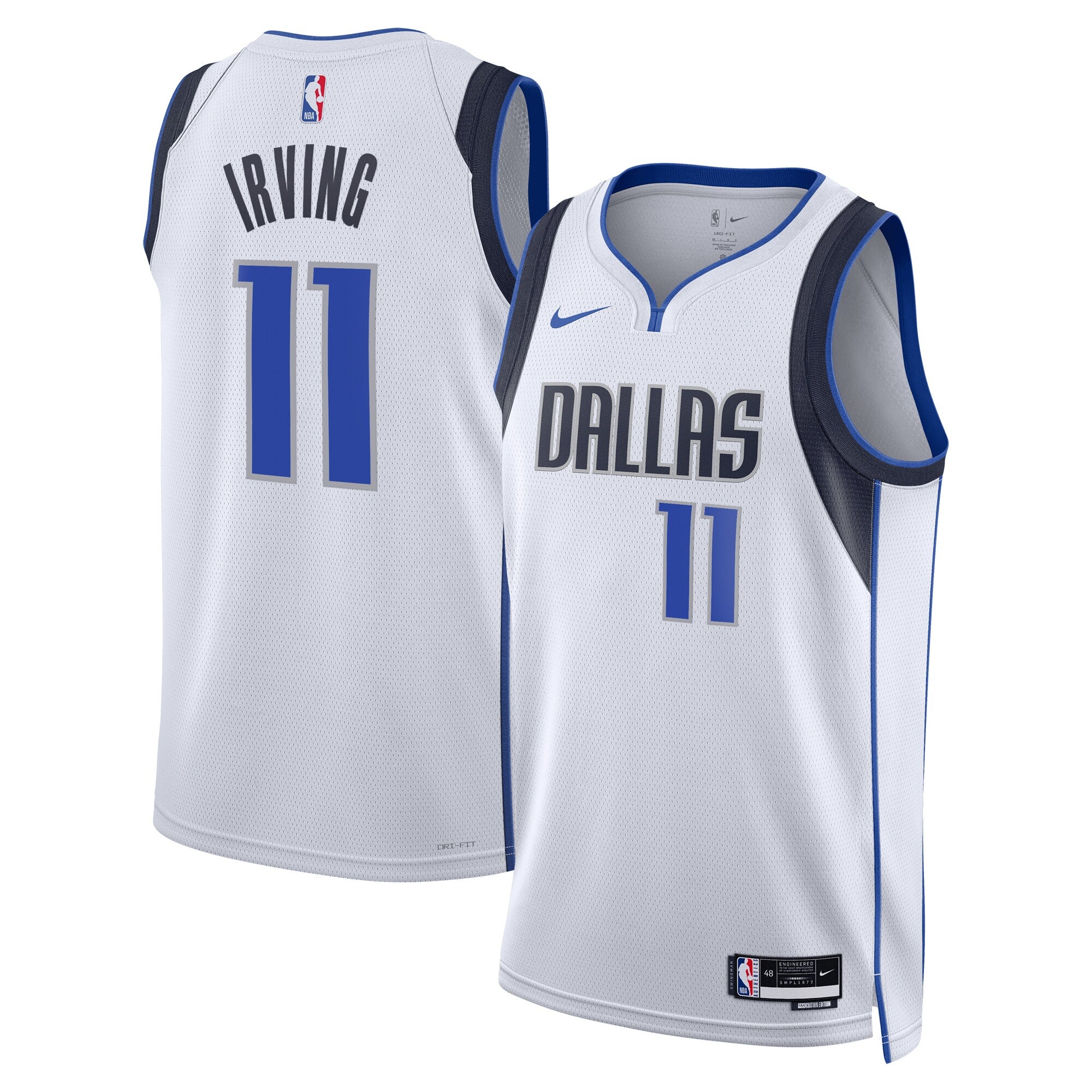 Dallas Mavericks Nike Association Edition Swingman Jersey - White - Kyrie Irving - Unisex