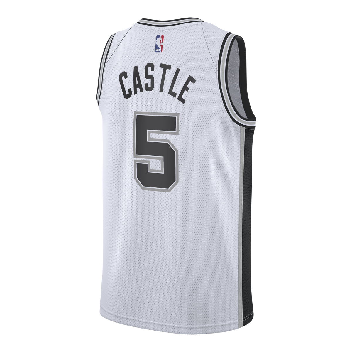 San Antonio Spurs Nike Association Edition Swingman Jersey – White - Stephon Castle - Youth