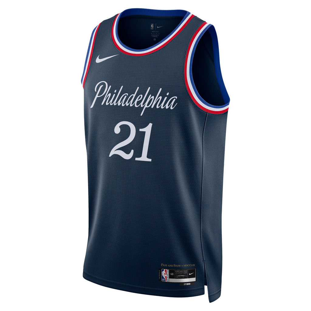 Philadelphia 76ers Nike 2025/26 City Edition Swingman Jersey - Navy - Joel Embiid - Unisex