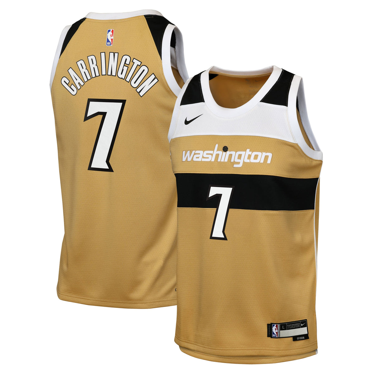 Washington Wizards Nike 2025/26 City Edition Swingman Jersey - Tan - Carlton Carrington - Youth