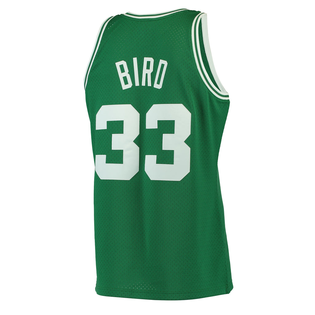 Men's Mitchell & Ness Larry Bird White Boston Celtics 1985-86 Hardwood Classics Swingman Jersey