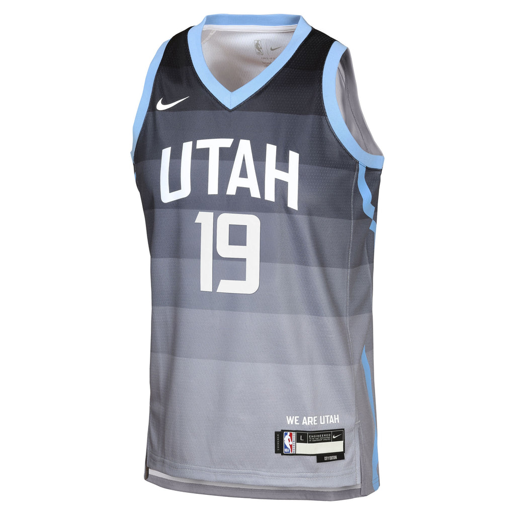 Utah Jazz Nike 2025/26 City Edition Swingman Jersey - Gray - Ace Bailey - Youth