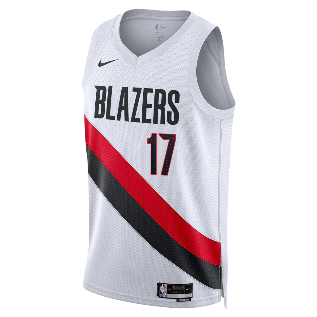 Portland Trail Blazers Nike Replica Association Edition Swingman Jersey - White - Shaedon Sharpe - Unisex