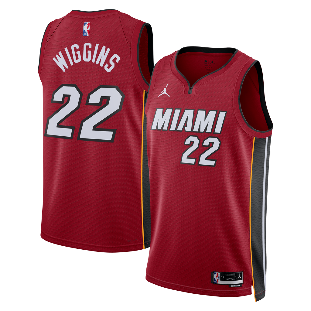 Miami Heat Jordan Brand Statement Edition Swingman Jersey - Red - Andrew Wiggins - Unisex